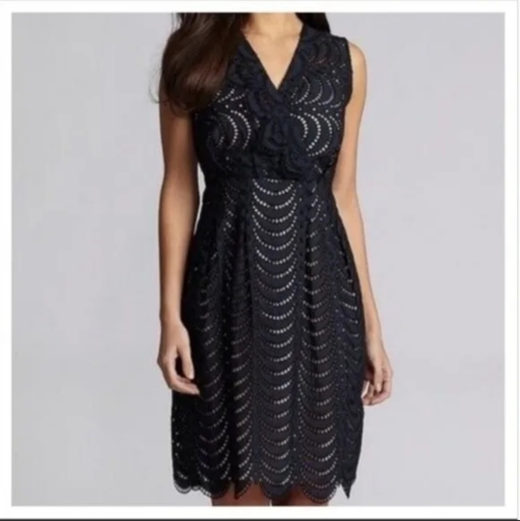 Alex Marie Dresses & Skirts - Alex Marie Eyelet Navy Dress Size 10